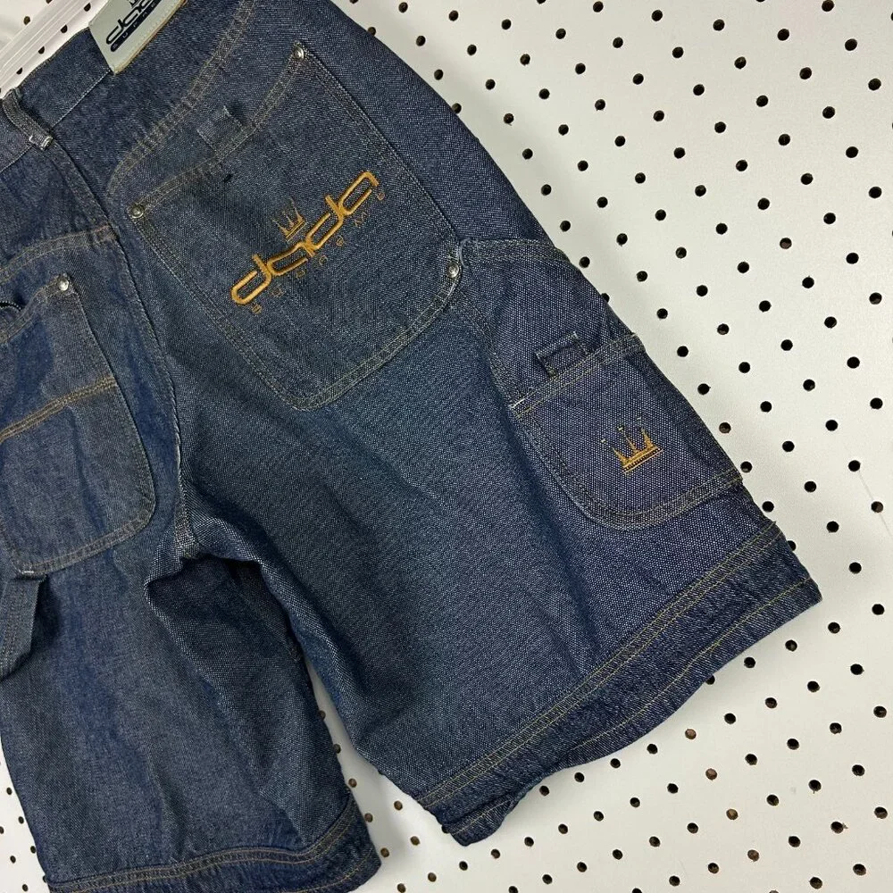 Dada Supreme Baggy Jean Shorts Size 30 JNCO Style Crown Jorts Wide Leg Skate Y2K